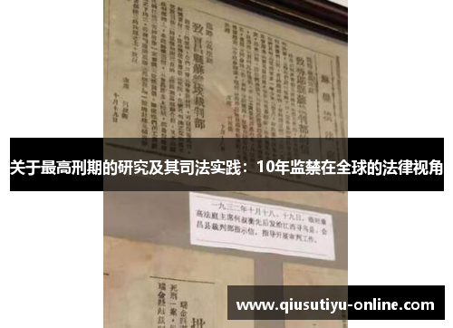 关于最高刑期的研究及其司法实践：10年监禁在全球的法律视角